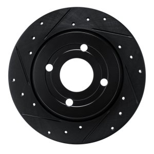 Ford Ecosport Brake Rotor (1) - Rear Left - R1 Concepts - Drilled & Slotted - Black - `18-`22